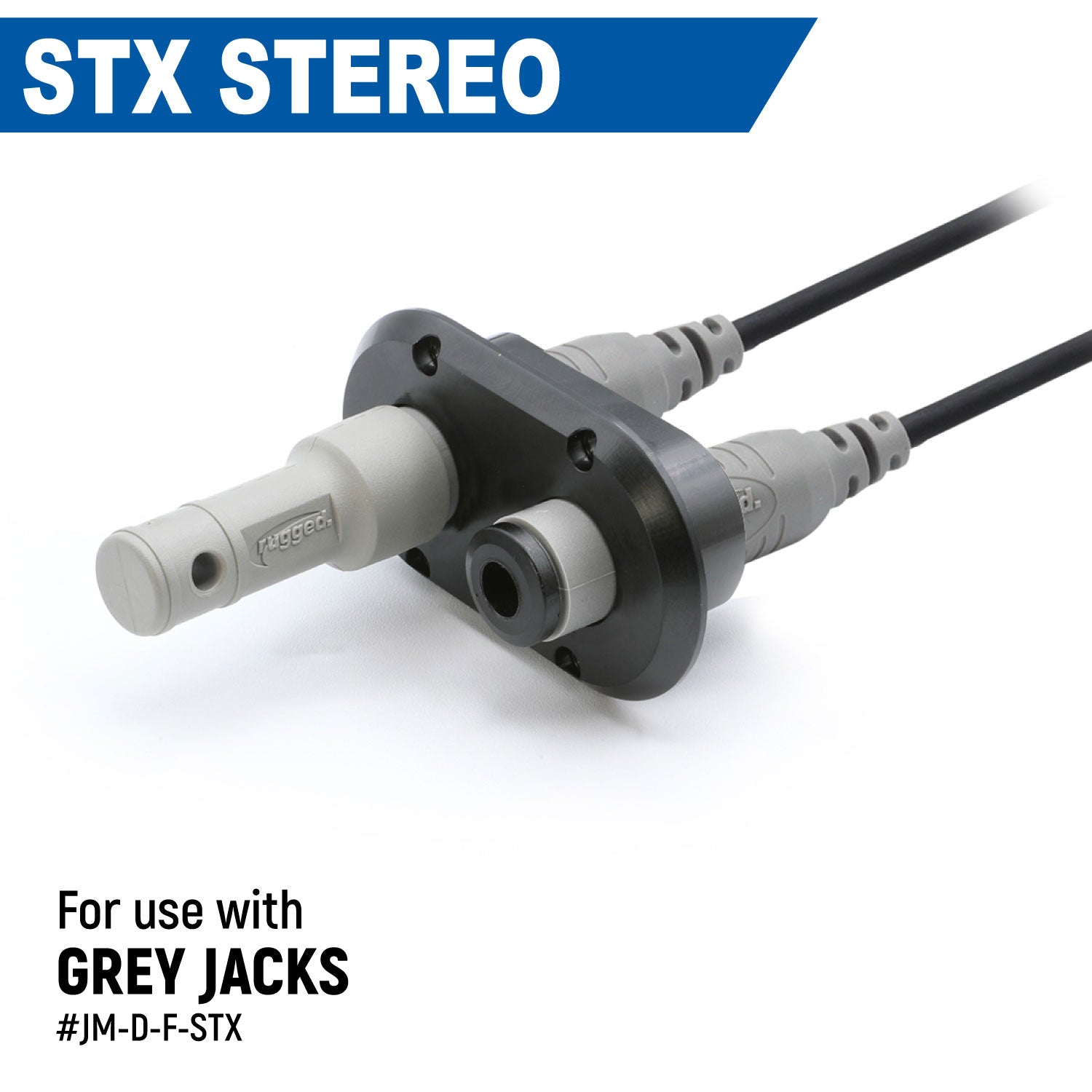 Dual Headset/Helmet Jack Flush Mount - 3.5mm Audio Adapter for Motorcycle, ATV, Snowmobile & Racing Helmets - Perfect for Hands-Free Communication & Music Listening