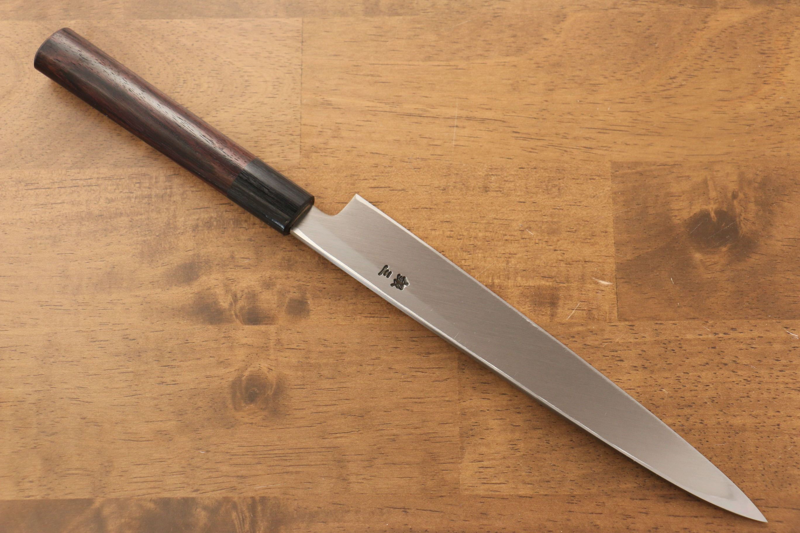 Premium Jikko Silver Steel No.3 Yanagiba Sushi Knife 210mm - Japanese Shitan Handle - Professional Sushi & Sashimi Chef Knife for Precision Cutting & Food Presentation