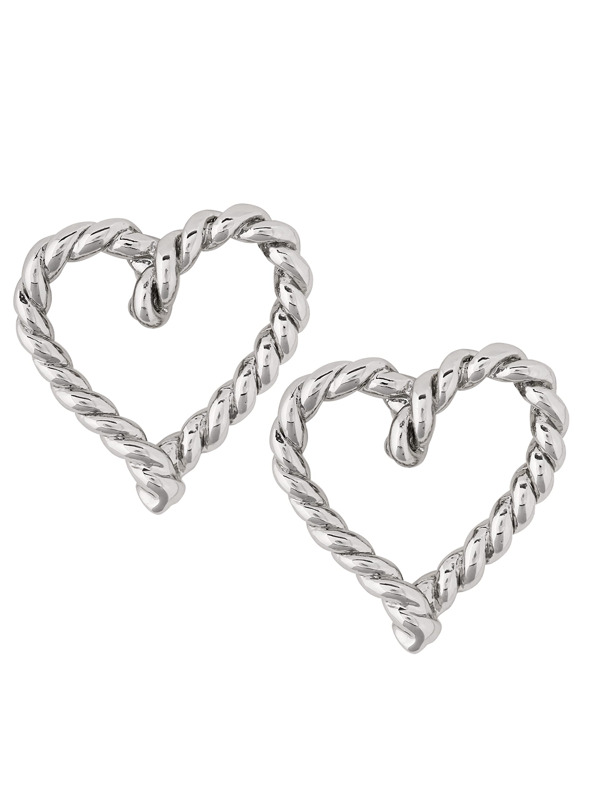 OJERRY Retro Heart Stud Earrings for Women & Girls - Trendy Statement Jewelry Accessories - Perfect for Valentine's Day, Date Night & Everyday Fashion