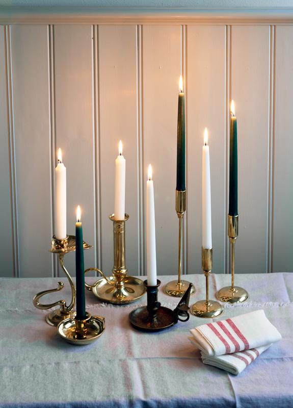 Antique Brass Office Candle Holder with Extinguisher - Elegant Desk Decor for Home & Office Workspace
