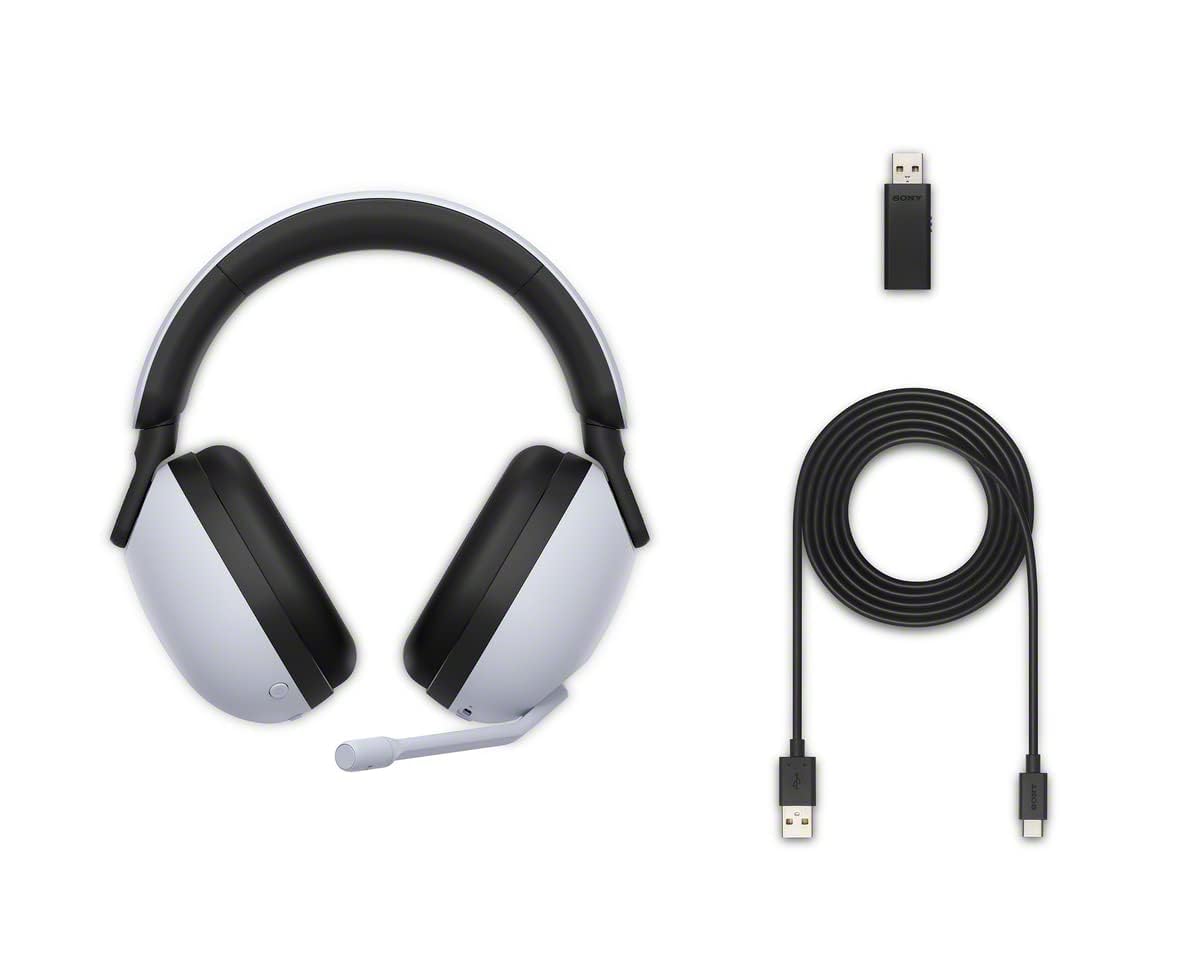 Sony INZONE H9 Wireless Gaming Headset with Active Noise Cancellation, Bluetooth 5.0, Built-in Mic, 360 Spatial Sound for PC & PS5 (WH-G900N) - White - Perfect for Competitive Gaming, Streaming and Immersive Playstation 5 Experiences