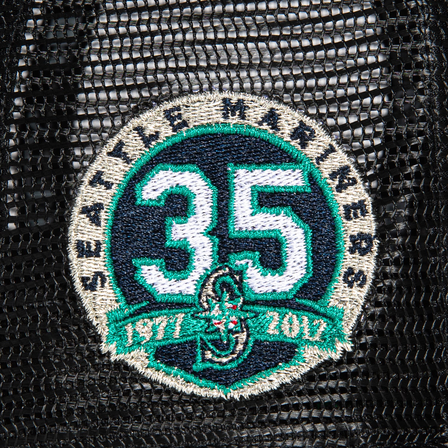 New Era 59Fifty Black Seattle Mariners 35th Anniversary Patch Snapback Trucker Hat - Adjustable Baseball Cap for Men & Women - Perfect for Baseball Games, Outdoor Sports & Casual Wear