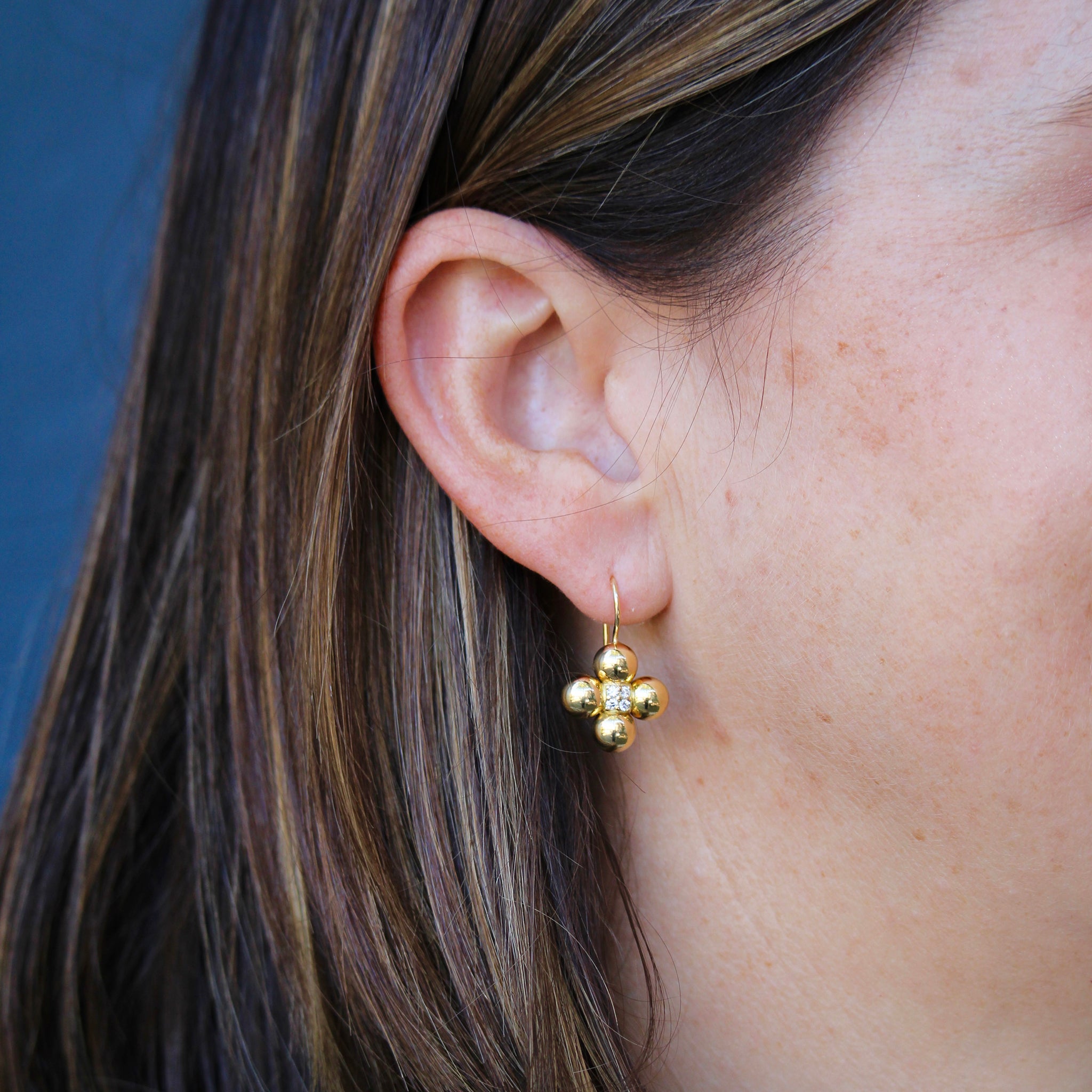 Paul Morelli Diamond Golden Sequence Drop Earrings - Elegant 14K Gold Dangle Earrings for Women, Perfect for Weddings, Parties & Special Occasions