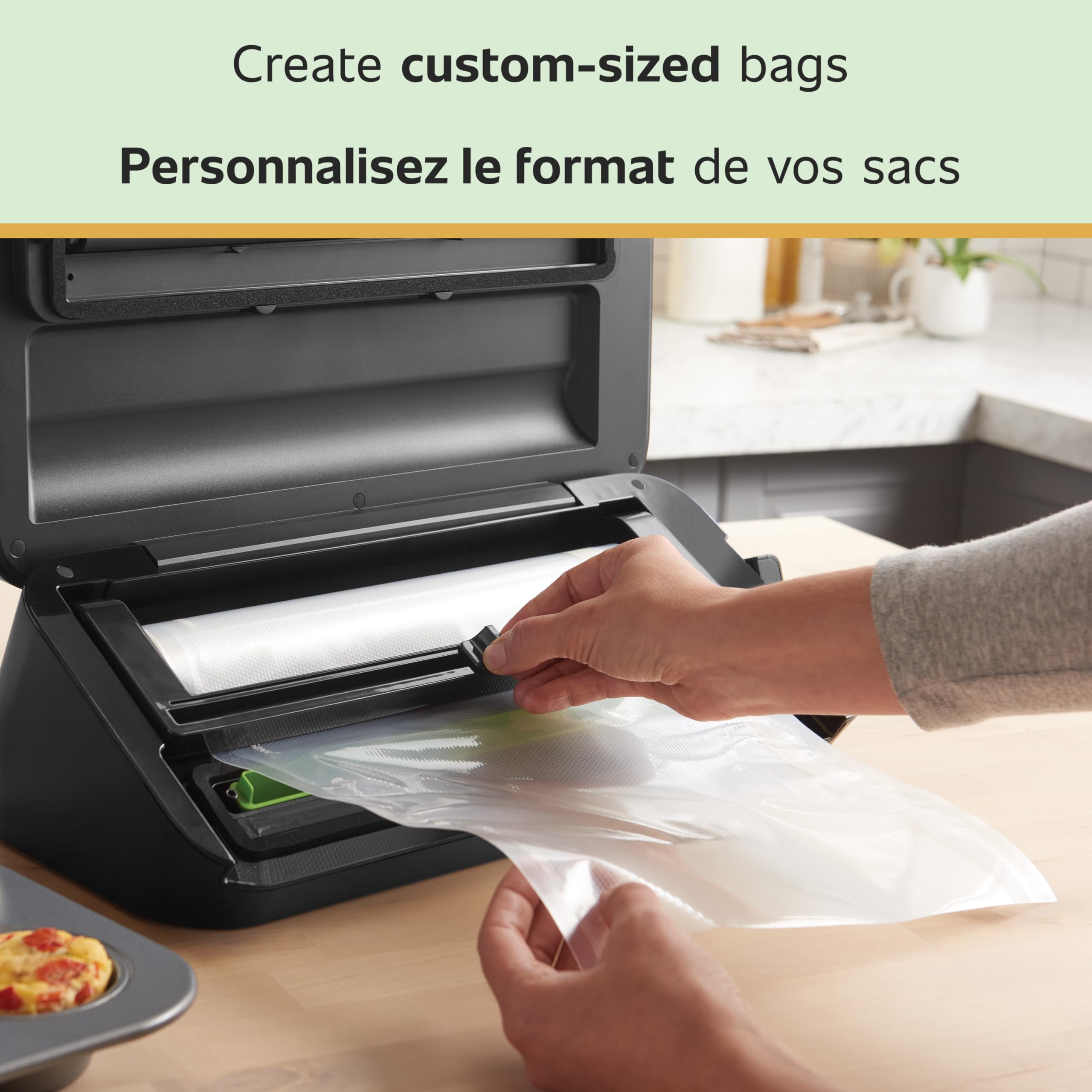 FoodSaver Vacuum Sealing Machine with Bags - Airtight Food Preservation System for Meal Prep, Sous Vide & Freezer Storage - Keep Food Fresh Longer