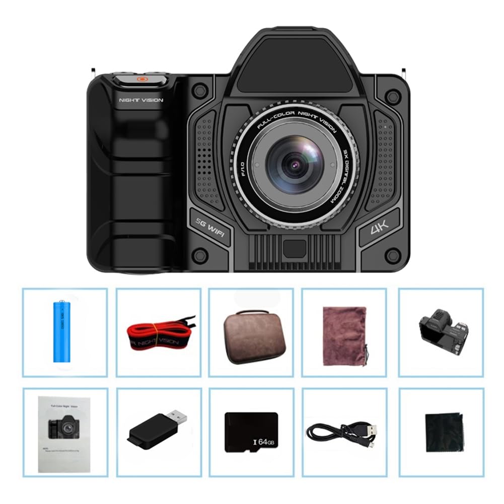 Osmond 4K WiFi SLR Camera with Night Vision & Full Color Infrared - 10X Digital Zoom, 5G 800M Support - Perfect for Outdoor Hunting, Wildlife Photography, and Night Surveillance