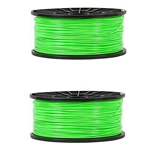 Premium PLA 3D Printer Filament 1.75mm - 1KG Spool (2 Pack), Green - High Quality Universal 3D Printing Material for Smooth Prints | Ideal for DIY Projects, Prototyping & Home Decor