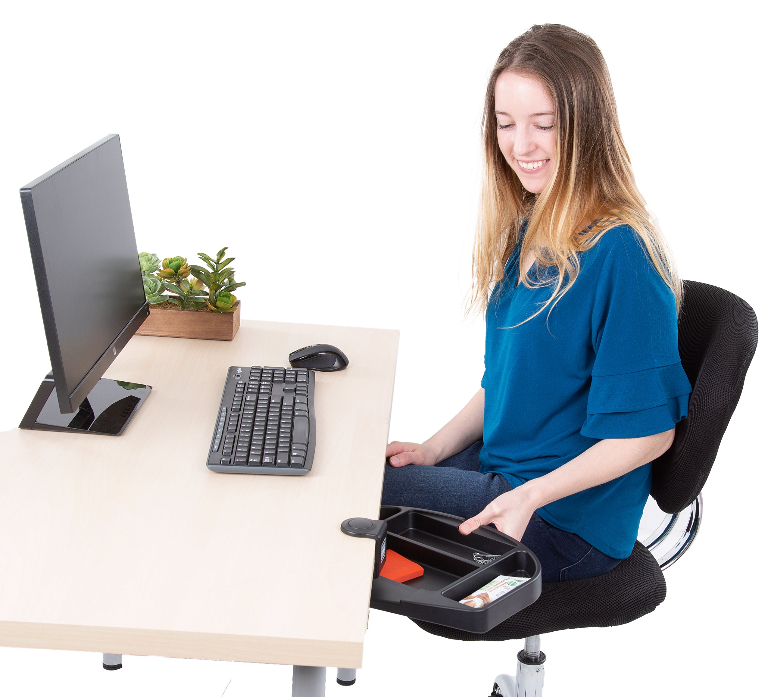 Stand Steady Desk Potato - Clamp-On Swivel Pencil Drawer & Organizer | Under Desk Storage for Pens, Pencils, Markers & Office Supplies | Perfect for Home Office, Study Desk & Workspace Organization