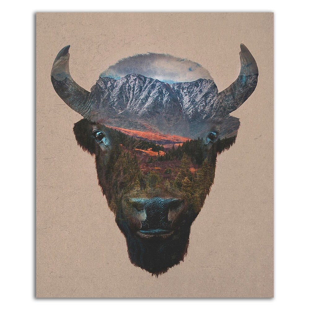 Bison Peak by Davies Babies - Premium Canvas Wall Art Print, Ready to Hang - Perfect for Living Room, Bedroom & Office Decor