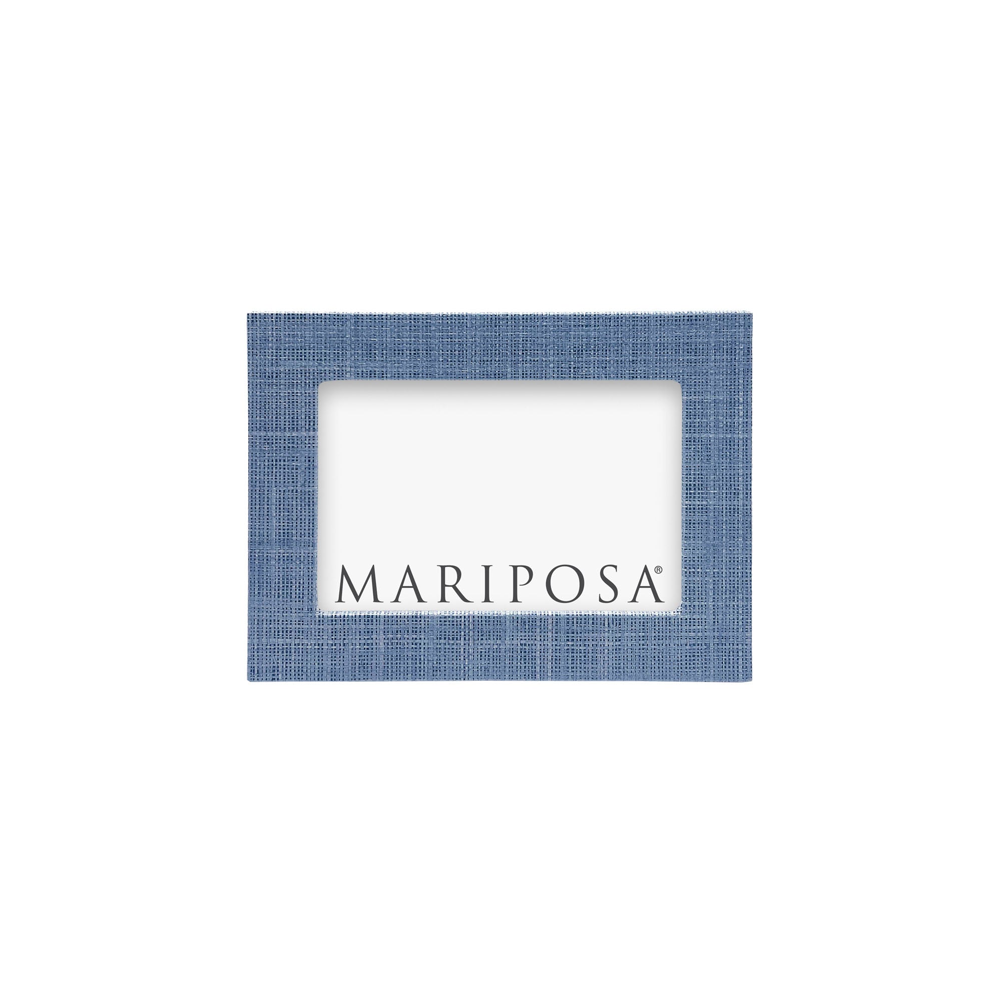 Heather Blue Faux Grasscloth 4x6 Frame - Elegant Wall Decor for Living Room, Bedroom & Office - Perfect for Home & Commercial Spaces