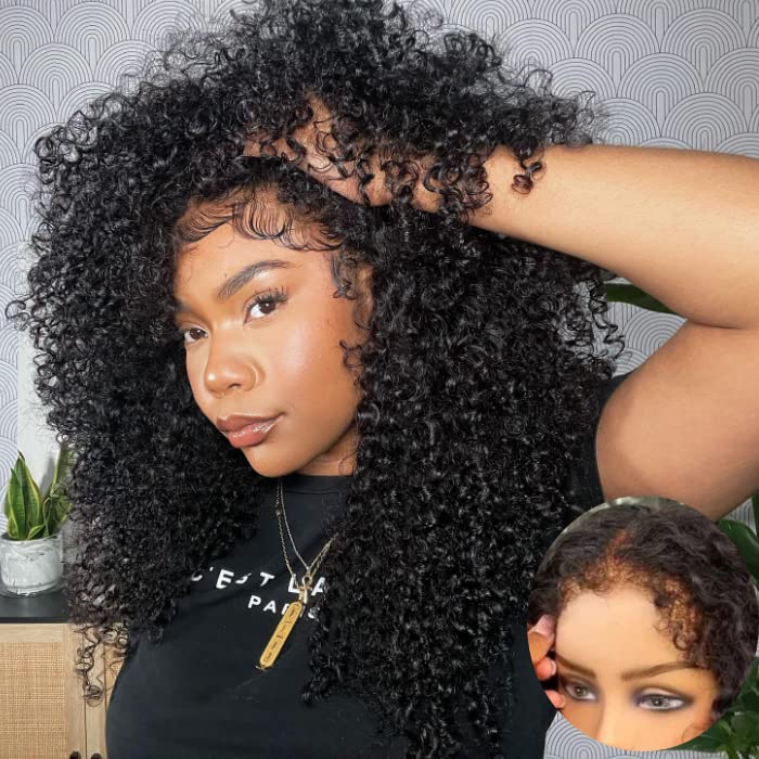 7x5 Bye Bye knots Curly Wig with Kinky Edges
