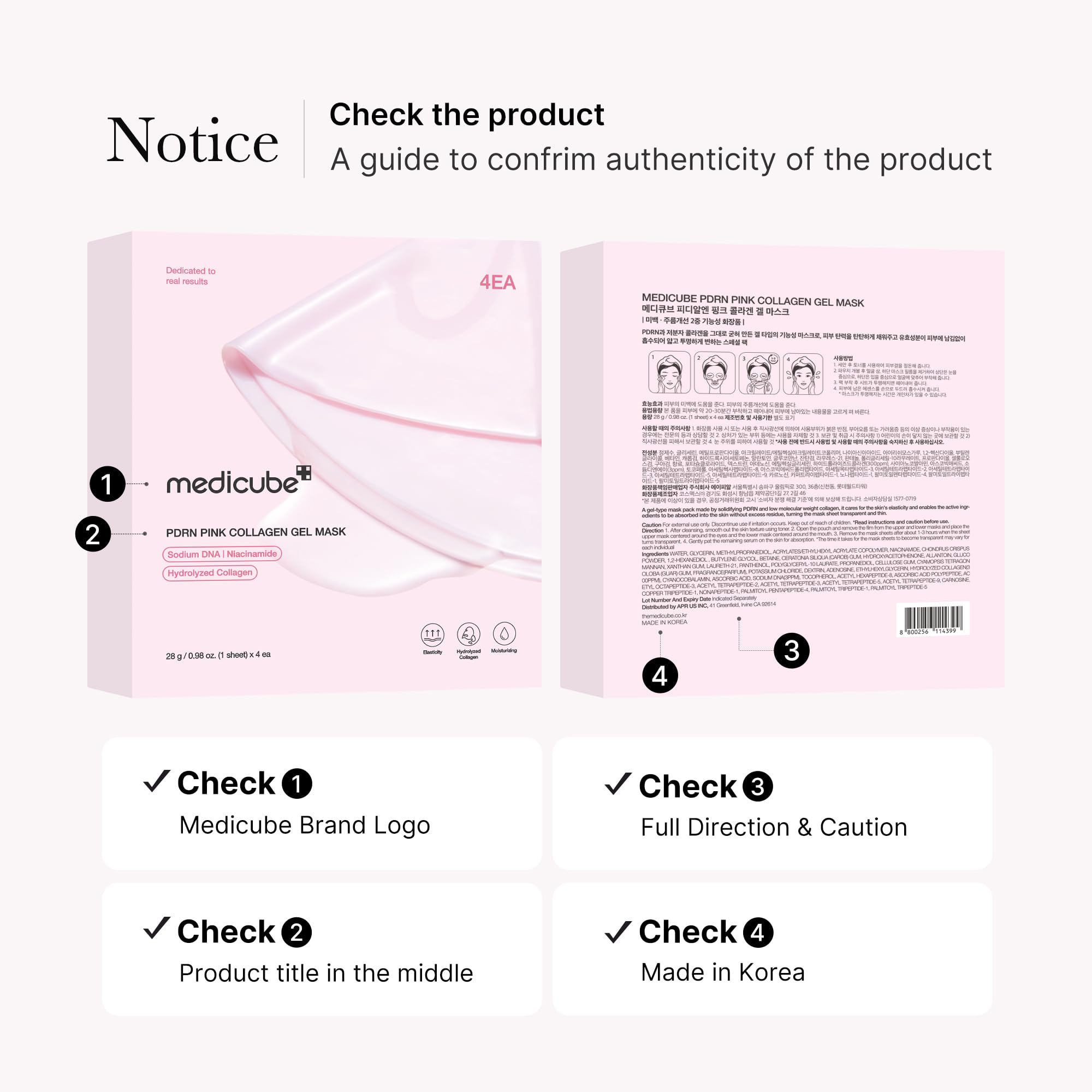 Medicube Salmon DNA PDRN Pink Collagen Jelly Gel Mask - Overnight Face Mask for Glass Skin | Hydrating, Firming & Moisturizing Korean Skincare (28g x 4) | Perfect for Night Routine & Travel Skincare Essentials