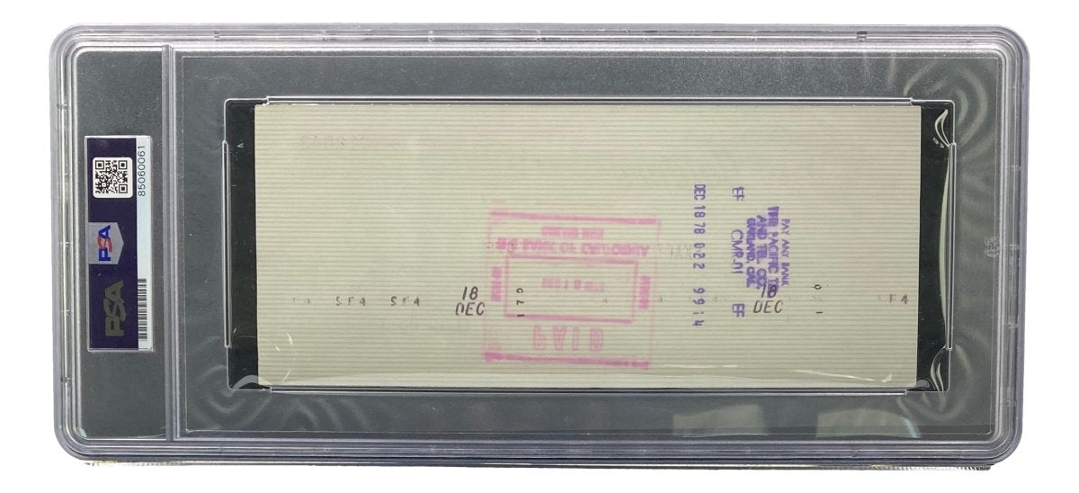 Authentic Al Davis Signed Oakland Raiders Bank Check #18043 PSA/DNA Gem MT 10 - Perfect for NFL Memorabilia Collectors & Raiders Fans Display