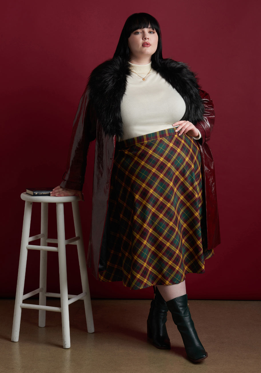 Just This Sway A Line Skirt - Women's Fall Fashion Skirt | Perfect for Autumn Outfits, Office Wear & Casual Dates
