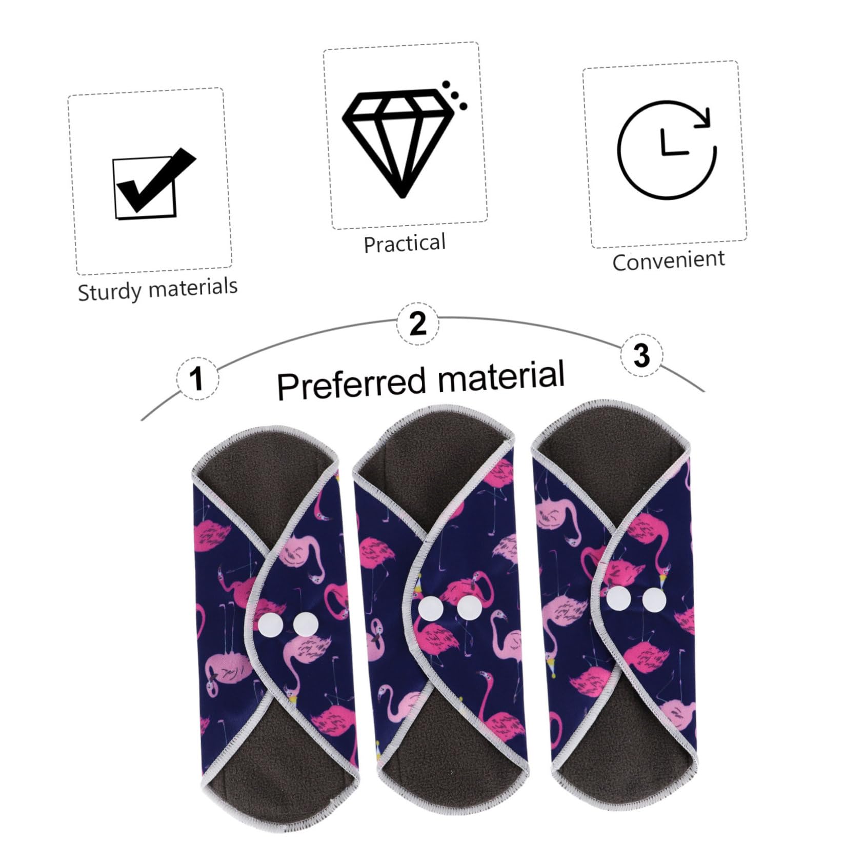 BUTIFULSIC Reusable Bamboo Carbon Fiber Sanitary Pads - Washable Menstrual Pads Set with Purple Mother Panties | Eco-Friendly Period Care for Women | Perfect for Night Use, Postpartum & Sensitive Skin