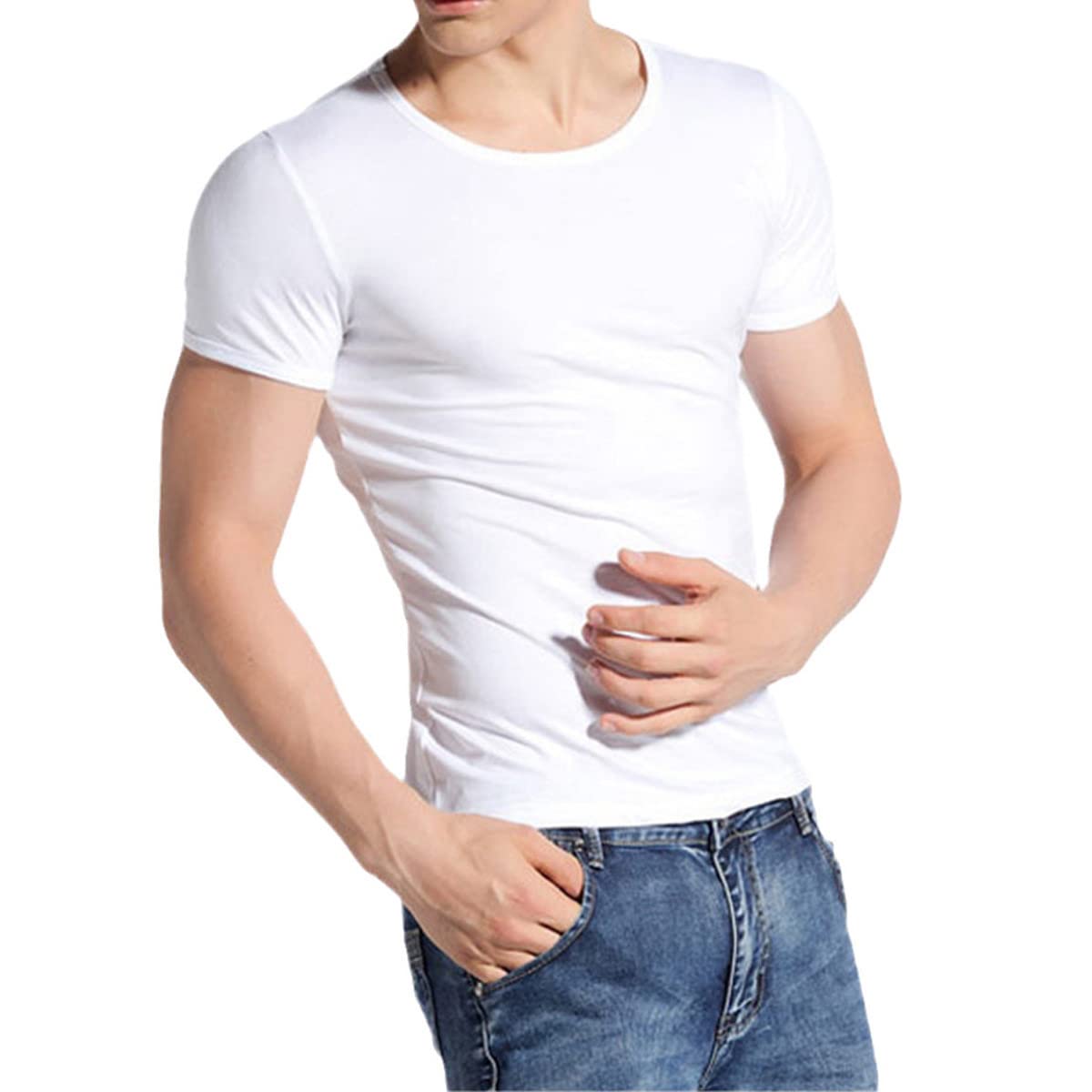 Men's Short Sleeve T-Shirts - Breathable Thin Casual Tee for Summer | Comfortable Cotton Crew Neck Shirts for Everyday Wear, Gym & Outdoor Activities
