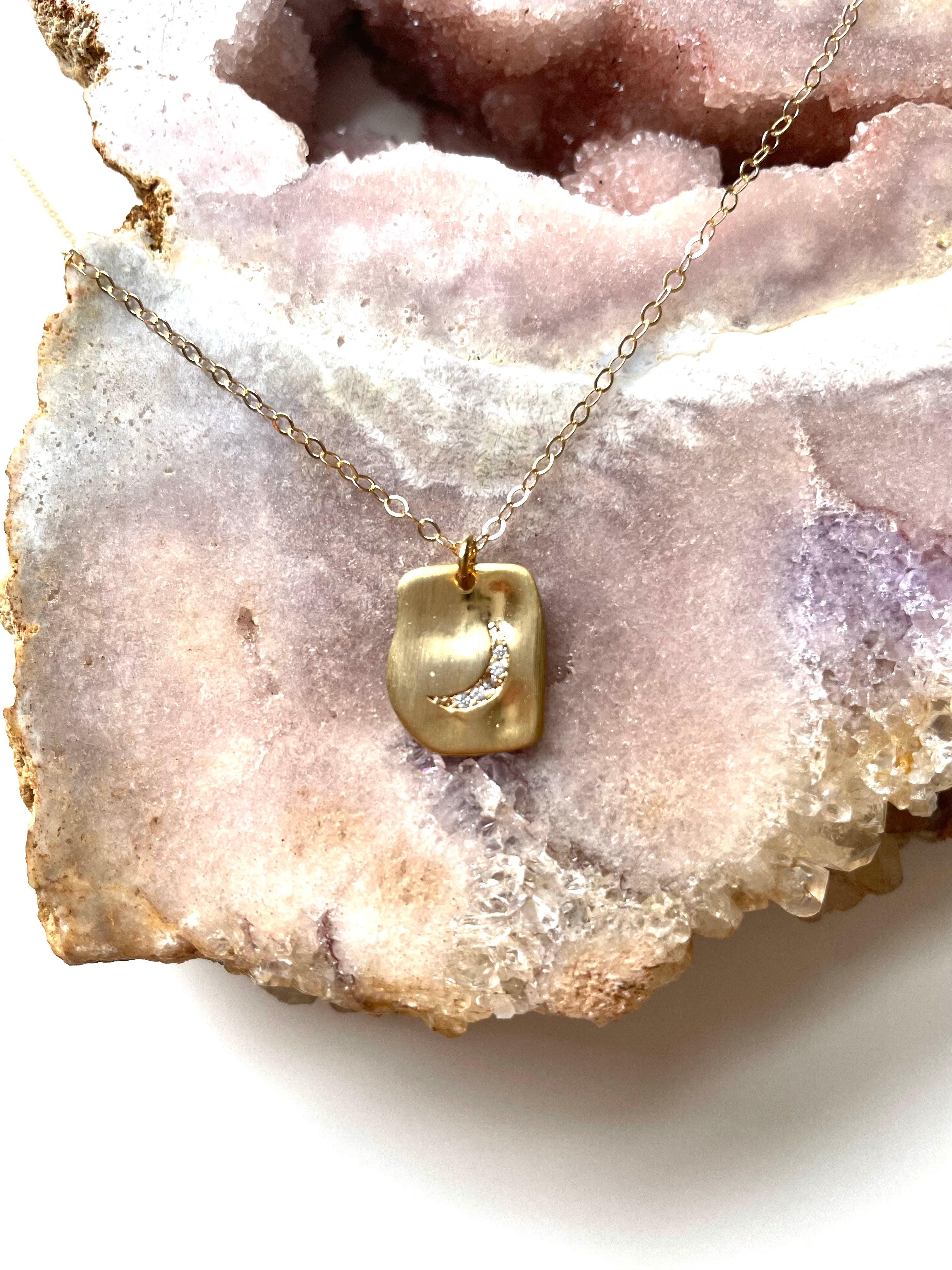 14K Gold Filled Moon Charm Layering Necklace - Dainty Gold Vermeil Pendant for Women, Perfect for Layering & Everyday Wear | Gift for Her, Birthday, Anniversary, Valentine's Day