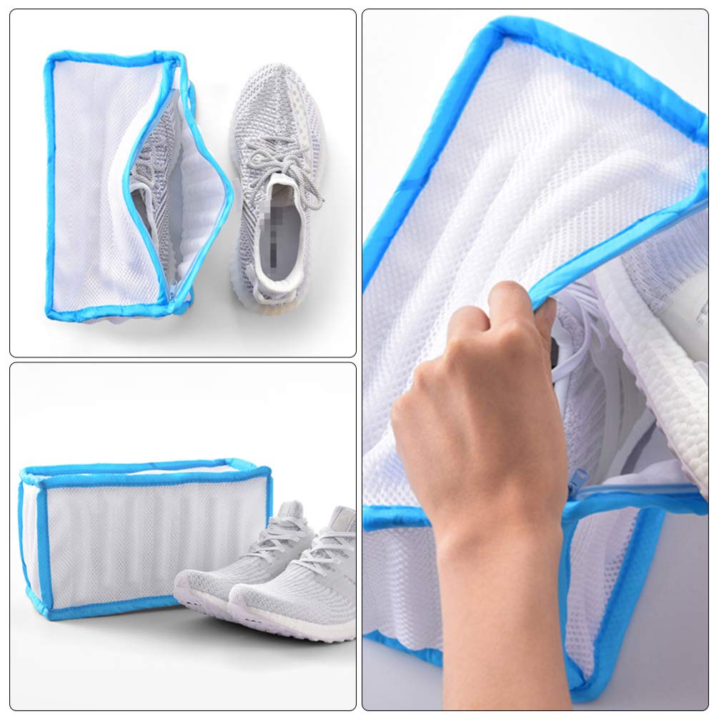 **Mesh Laundry Bags for Shoes - Portable Washing Machine Bags, Sneaker Protector with Padded Net - Perfect for Travel, Gym & Home Use**