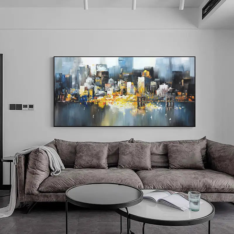 Urban Landscape Painting #UL 003 - Modern Wall Art for Home & Office Decor - Perfect for Living Room, Bedroom or Workspace