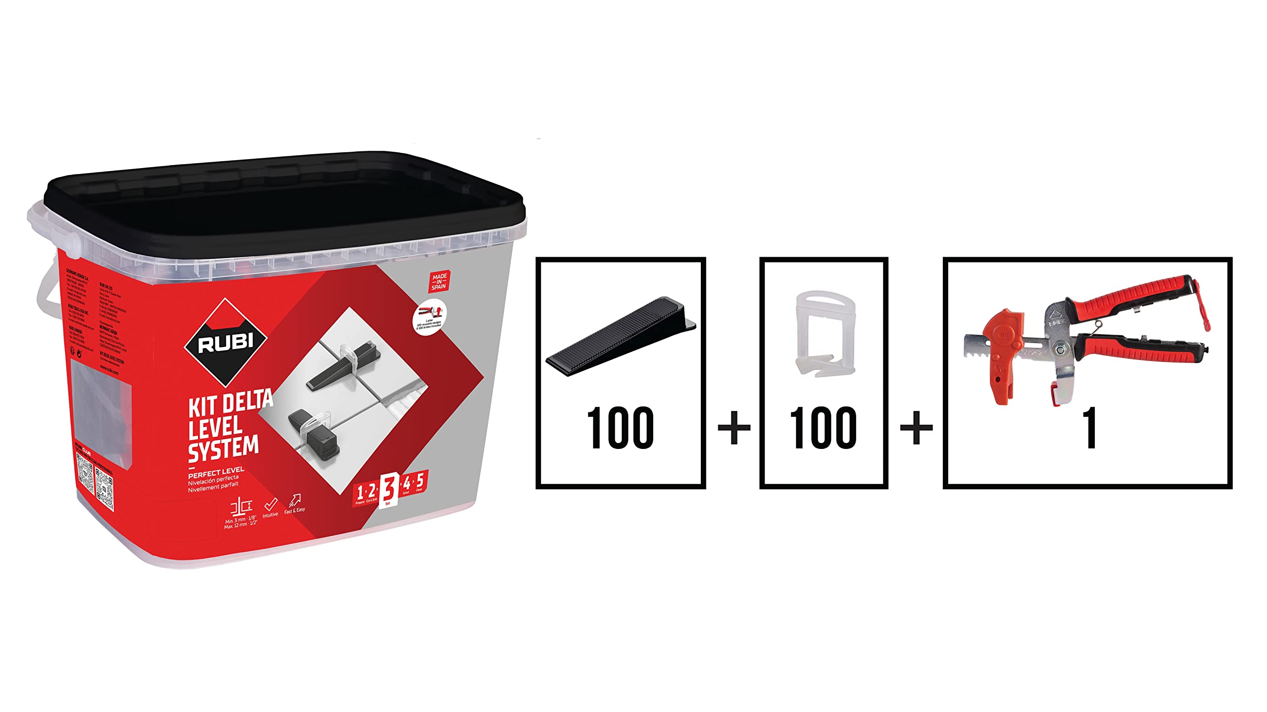 Rubi Tools Tile Leveling System Kit - 1/16