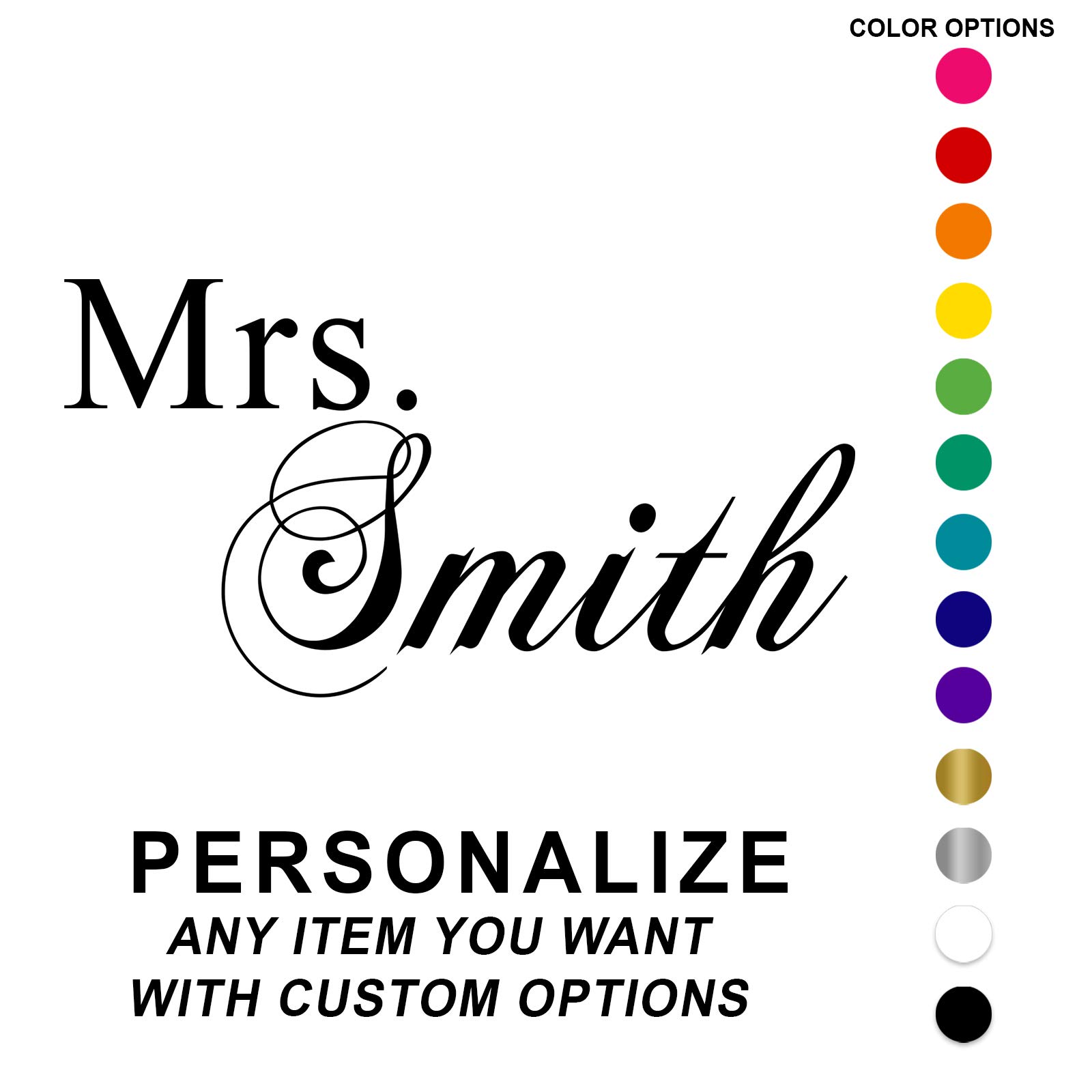 Custom Mrs Wife Home Decal - Perfect for Wall Decor & Gifts