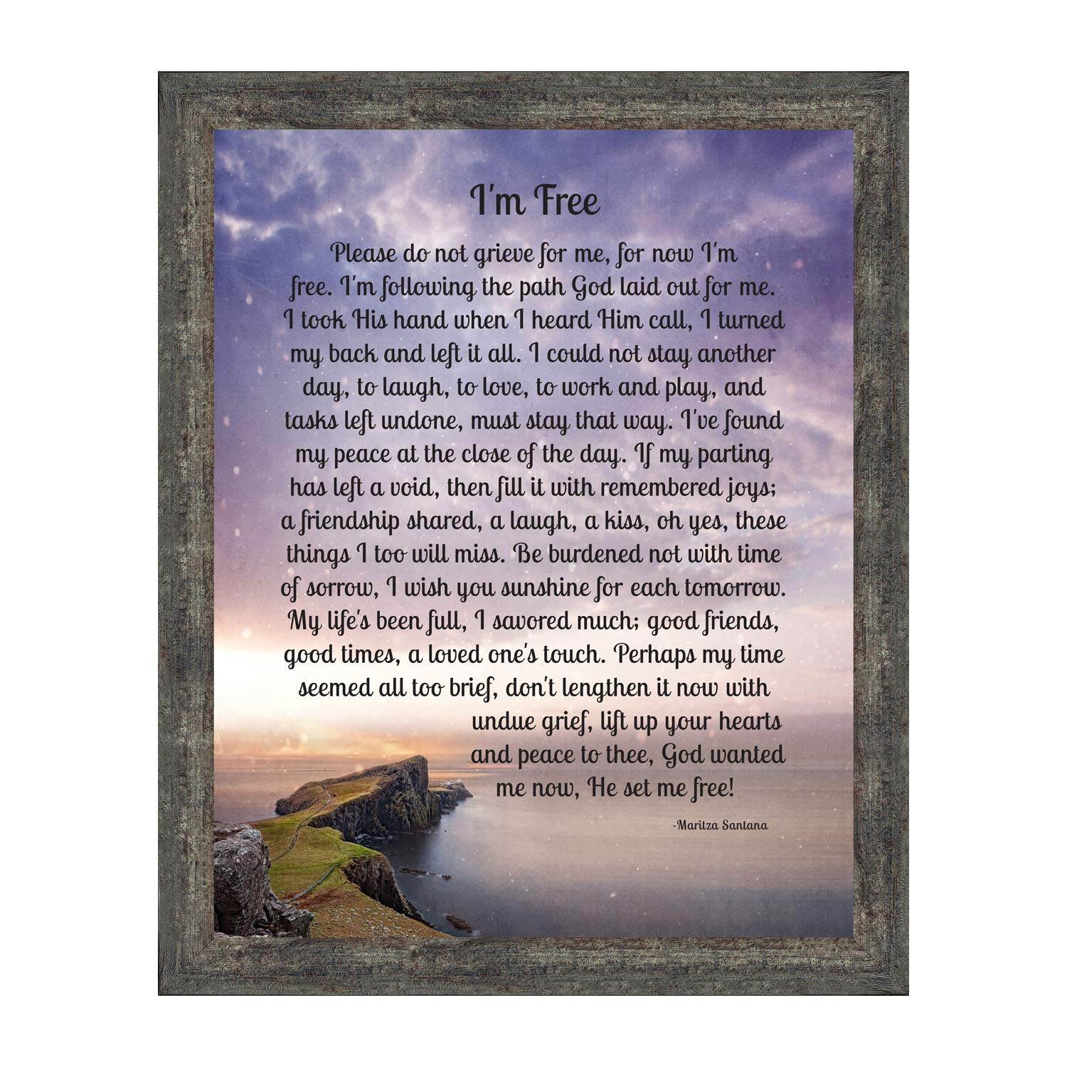 Memorial Picture Frame for Mom - Sympathy Bereavement Gift for Home Décor