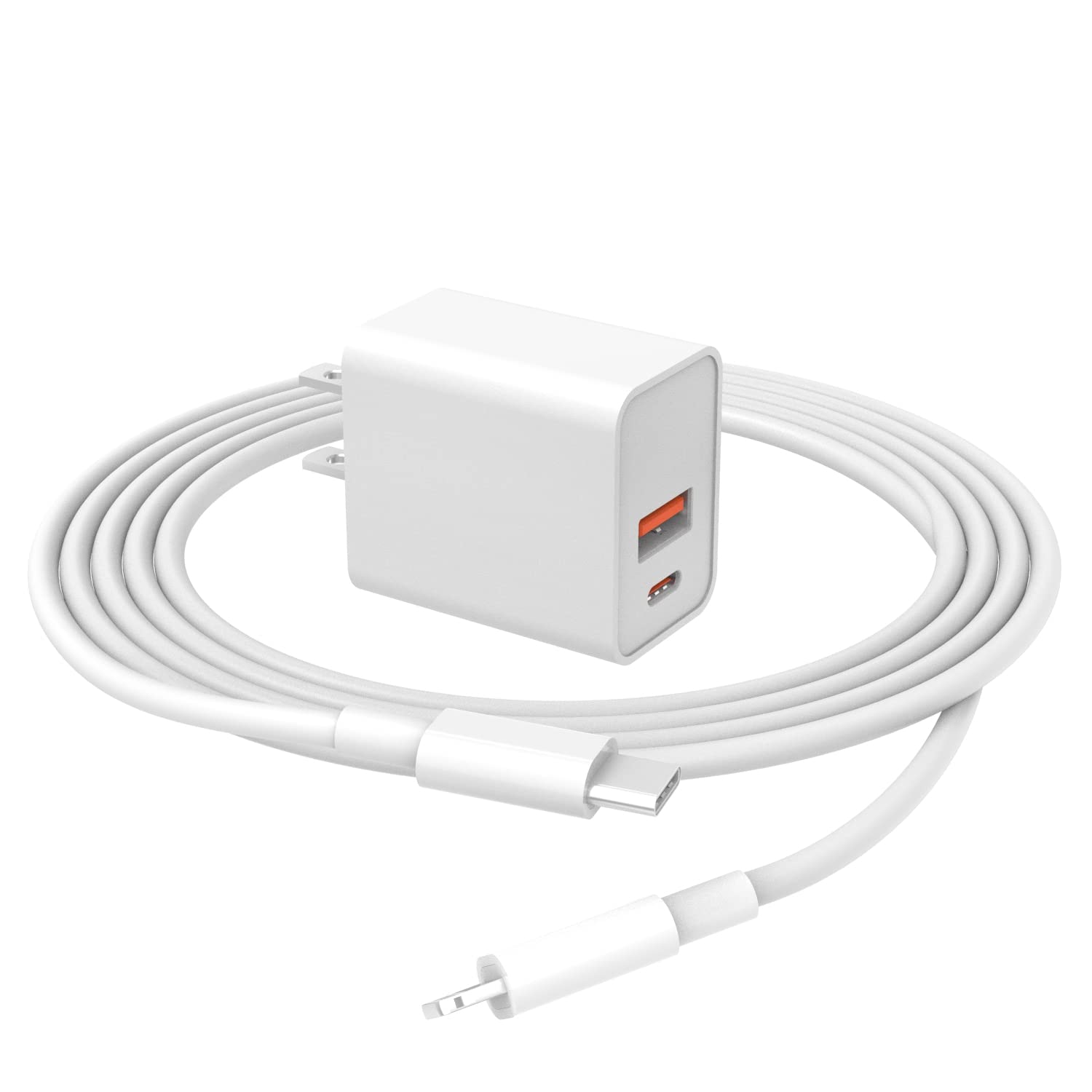 Apple MFi Certified 20W Fast Charger with 6.6Ft USB-C to Lightning Cable - Compatible with iPad Mini 5 (5th Gen 2019) A2133/A2124/A2126/A2125 - Perfect for Home, Office & Travel Charging