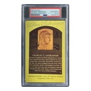 Charlie Gehringer Autographed 4x6 Detroit Tigers Hall of Fame Plaque Card with PSA/DNA Certification #85025740 - Perfect for Baseball Memorabilia Collectors and Detroit Tigers Fans Display