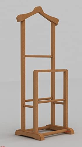 Freestanding Wooden Multi-Tier Towel Rack Stand with Shelf - Bathroom, Bedroom, Gym & Kitchen Towel Holder - Perfect for Organizing Hand Towels, Blankets & Robes