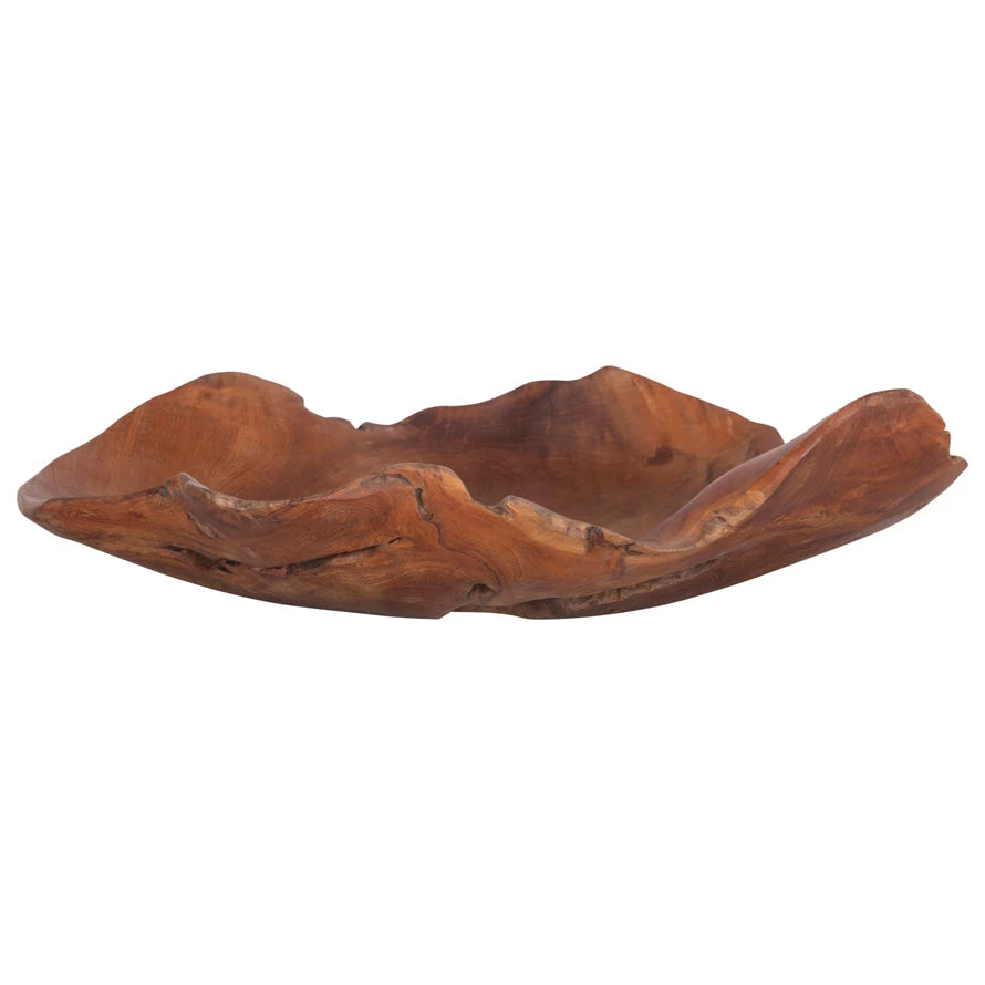 Premium Teak Wood Bowl - Handcrafted, Durable & Eco-Friendly - Perfect for Serving, Salad Bowls, Fruit Display & Home Decor