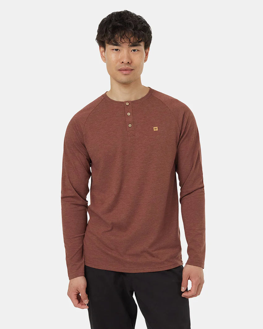 Classic Men's Henley Long Sleeve Shirt - Comfortable Cotton Casual Wear for Everyday & Outdoor Activities