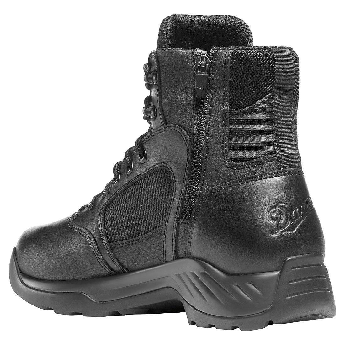 Kinetic Side Zip 6 Tactical Boots for Men - Black Military & Work Boots - Lightweight & Durable for Outdoor, Hiking & Security Work