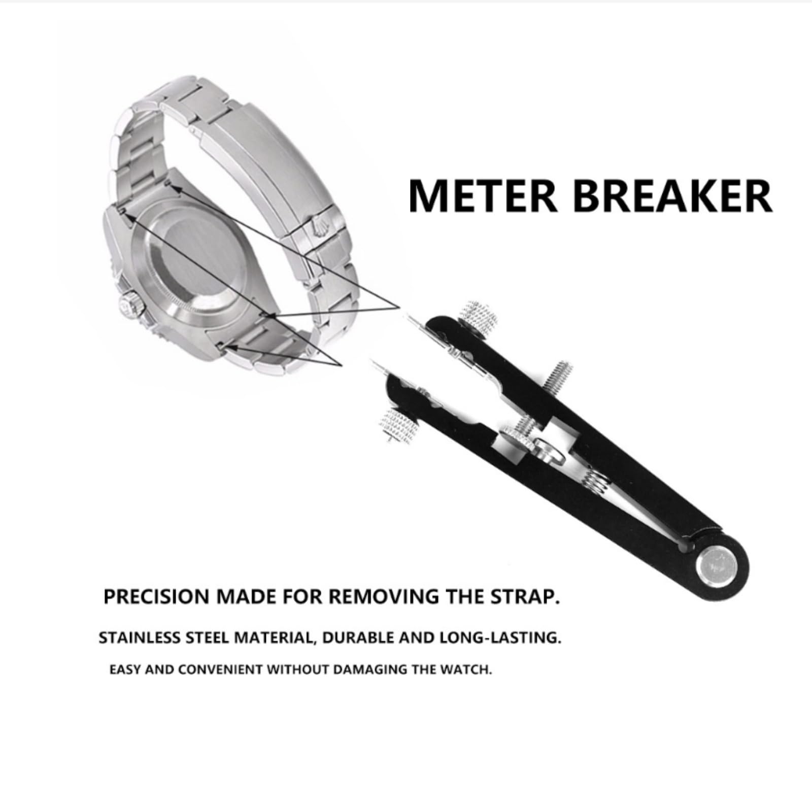 Premium Watch Band Remover Tool Kit - 6825 Alloy Steel Spring Bar Pliers for Bracelet & Strap Adjustment | Professional Watch Repair Accessories for Watchmakers & DIY Enthusiasts | Perfect for Rolex, Omega, Seiko & More Luxury Watches