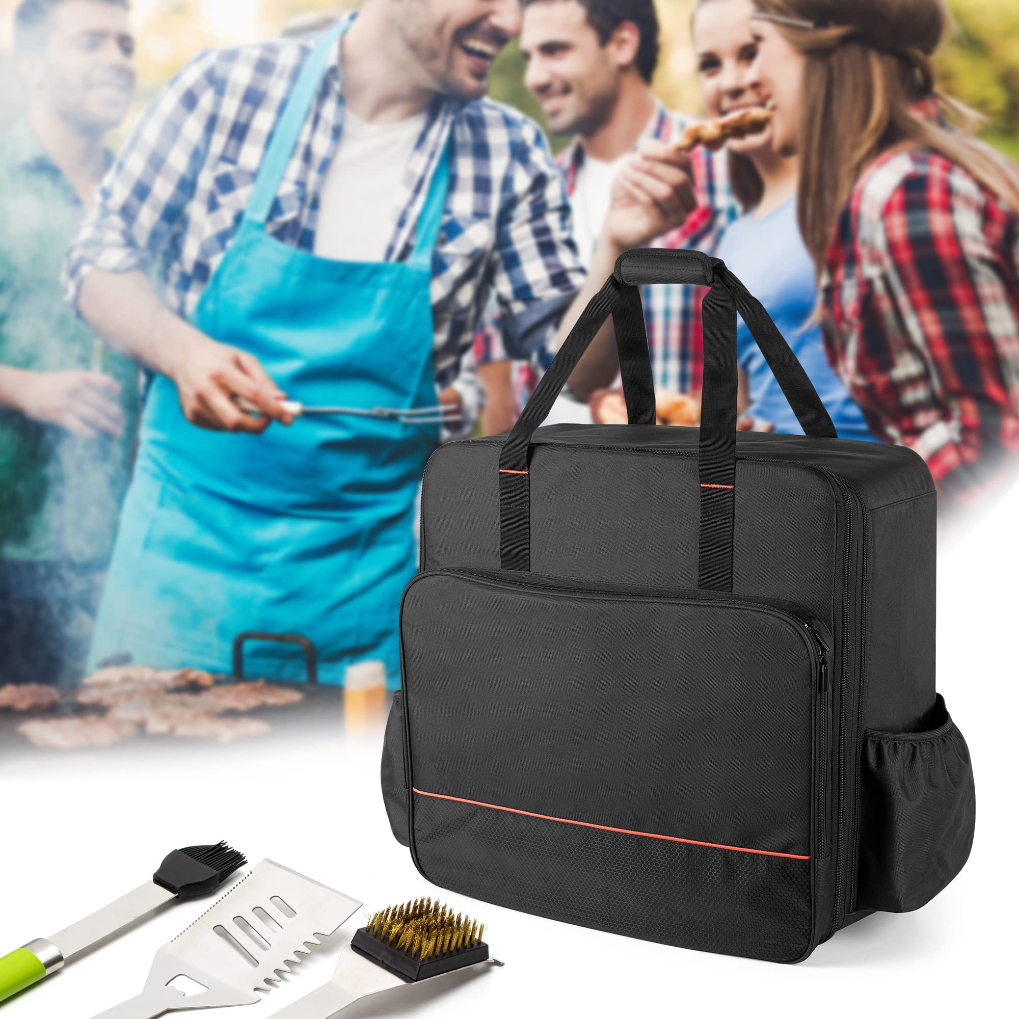 **Samdew 17 Inch Tabletop Griddle Carry Bag Backpack - Portable Outdoor Griddle Storage Cover for Blackstone 17