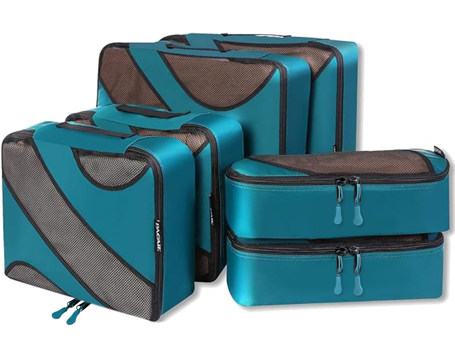 BAGAIL 6-Piece Packing Cubes Set - Lightweight Travel Luggage Organizers for Suitcases - Perfect for Business Trips, Vacations & Weekend Getaways