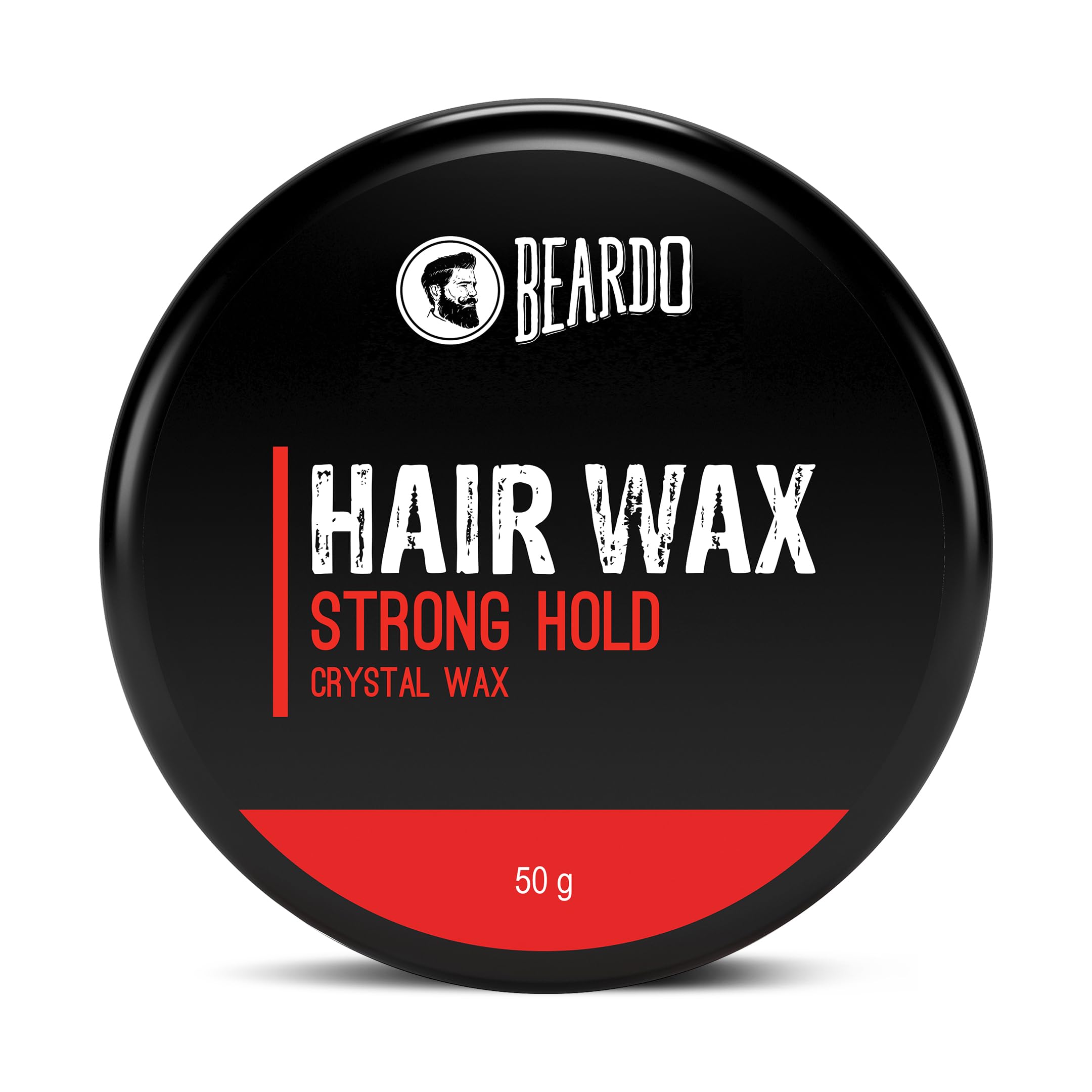 Beardo Stronghold Hair Wax For Men - 50gm | Natural Aloe Vera & Castor Oil Hair Styling Wax | Strong Hold with Glossy Shine Finish | Perfect for Daily Styling, Parties & Professional Looks