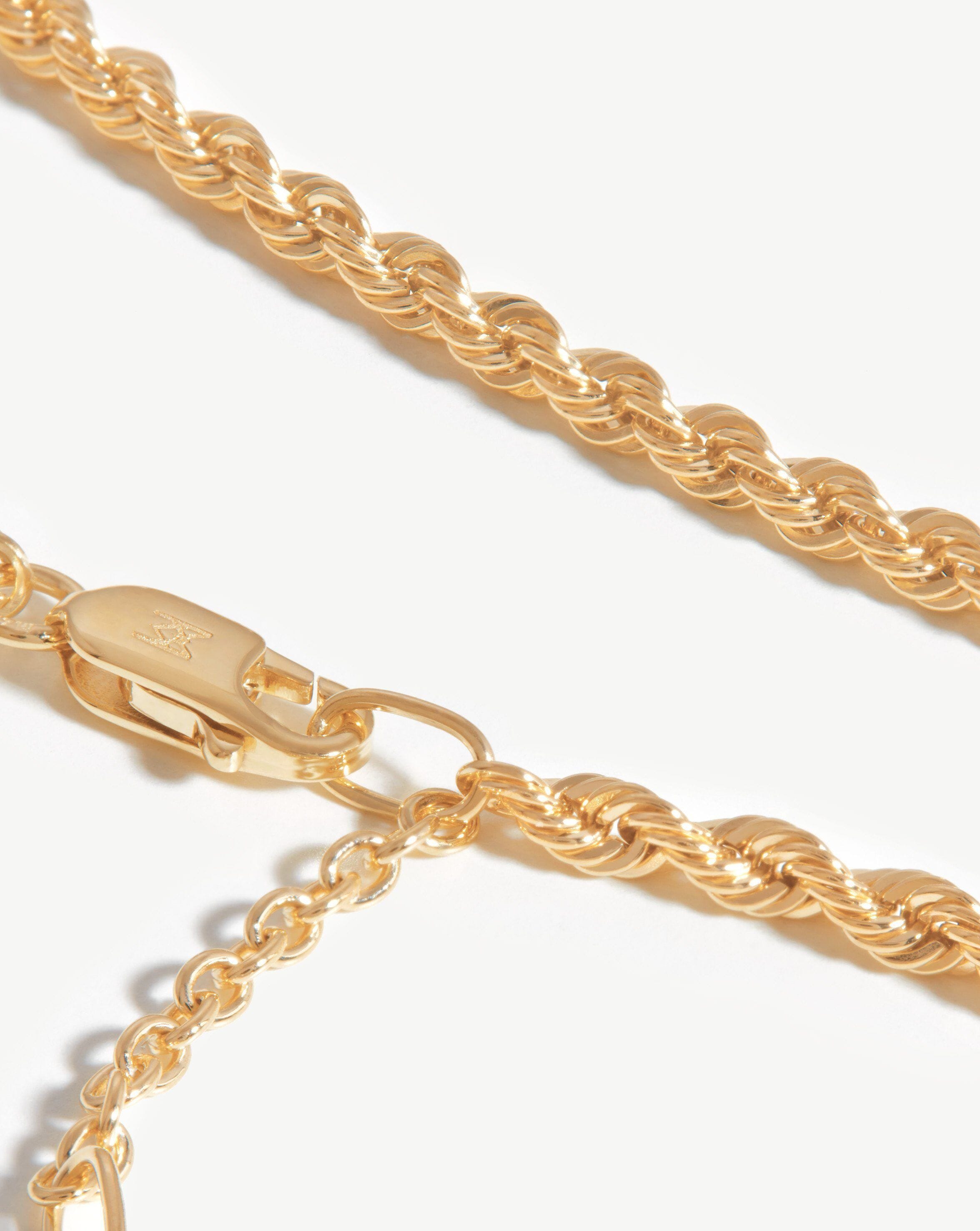 Elegant Classic Rope Chain Necklace for Women - 14K Gold Plated Stainless Steel Jewelry - Perfect for Everyday Wear, Date Nights & Special Occasions