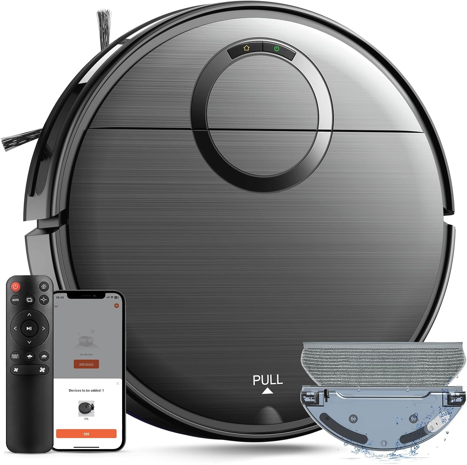 2-in-1 Robot Vacuum and Mop Combo with Wi-Fi/App Control, 2000Pa Strong Suction, Self-Charging - Ideal for Hard Floors, Pet Hair & Low-Pile Carpets | Smart Home Cleaning for Busy Families & Pet Owners