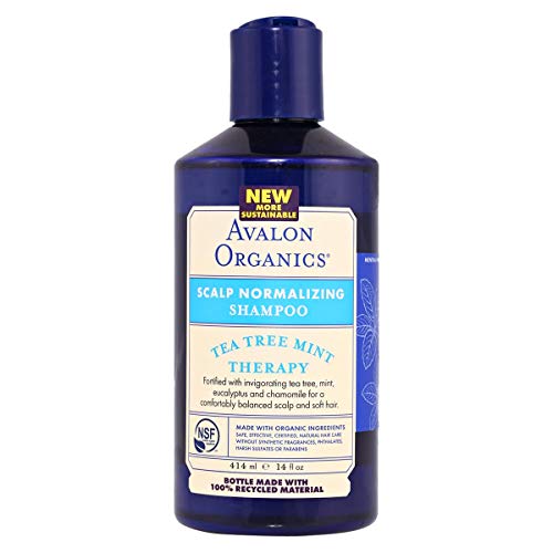 Avalon Organics Tea Tree & Mint Treatment Shampoo - 14 fl oz for Scalp Care & Dandruff Relief - Perfect for Dry, Itchy Scalp & Natural Hair Revitalization