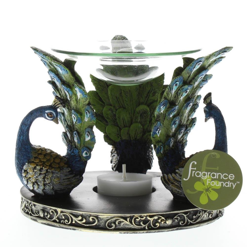 Smart Living Peacock Feather Oil Warmer - Elegant Home Decor for Aromatherapy & Relaxation | Perfect for Living Room, Bedroom & Spa