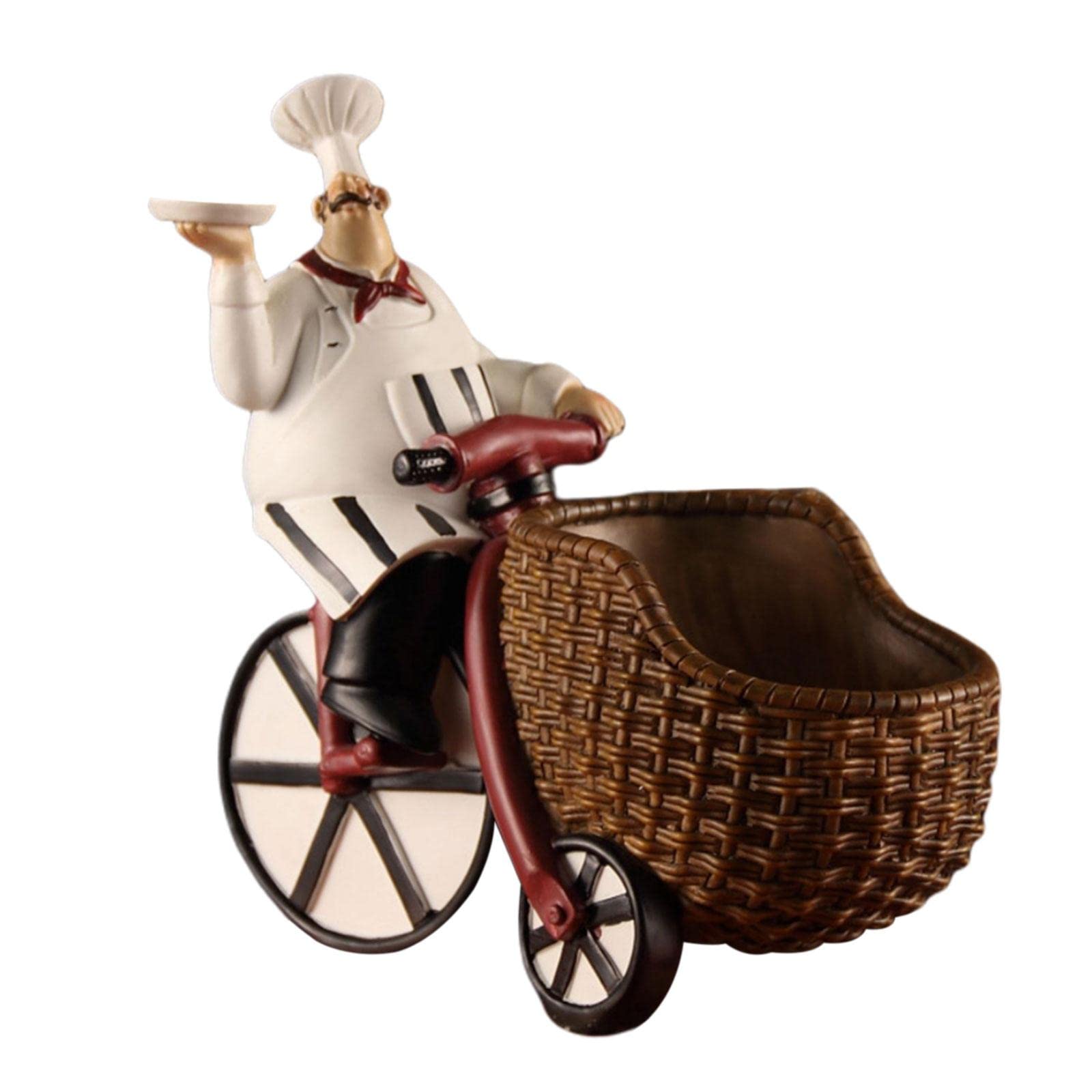 Stylish Resin Wine Bottle Holder & Storage Rack - Chef Figurine Design for Kitchen, Dining Room, Bar Decor - Perfect for Tabletop Wine Display, Liquor Organization & Home Entertaining