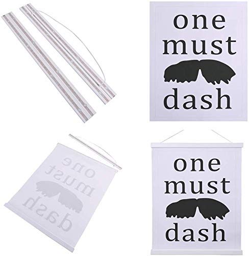 ArtMag 2-Pack Magnetic Poster Hanger Frame - 22x34 22x28 22x30 Inches Light Wood Wooden Magnet Canvas Artwork Print Dowel Hanging Kit (White, 22 Inch) - Perfect for Home Decor, Office Wall Art & Gallery Displays