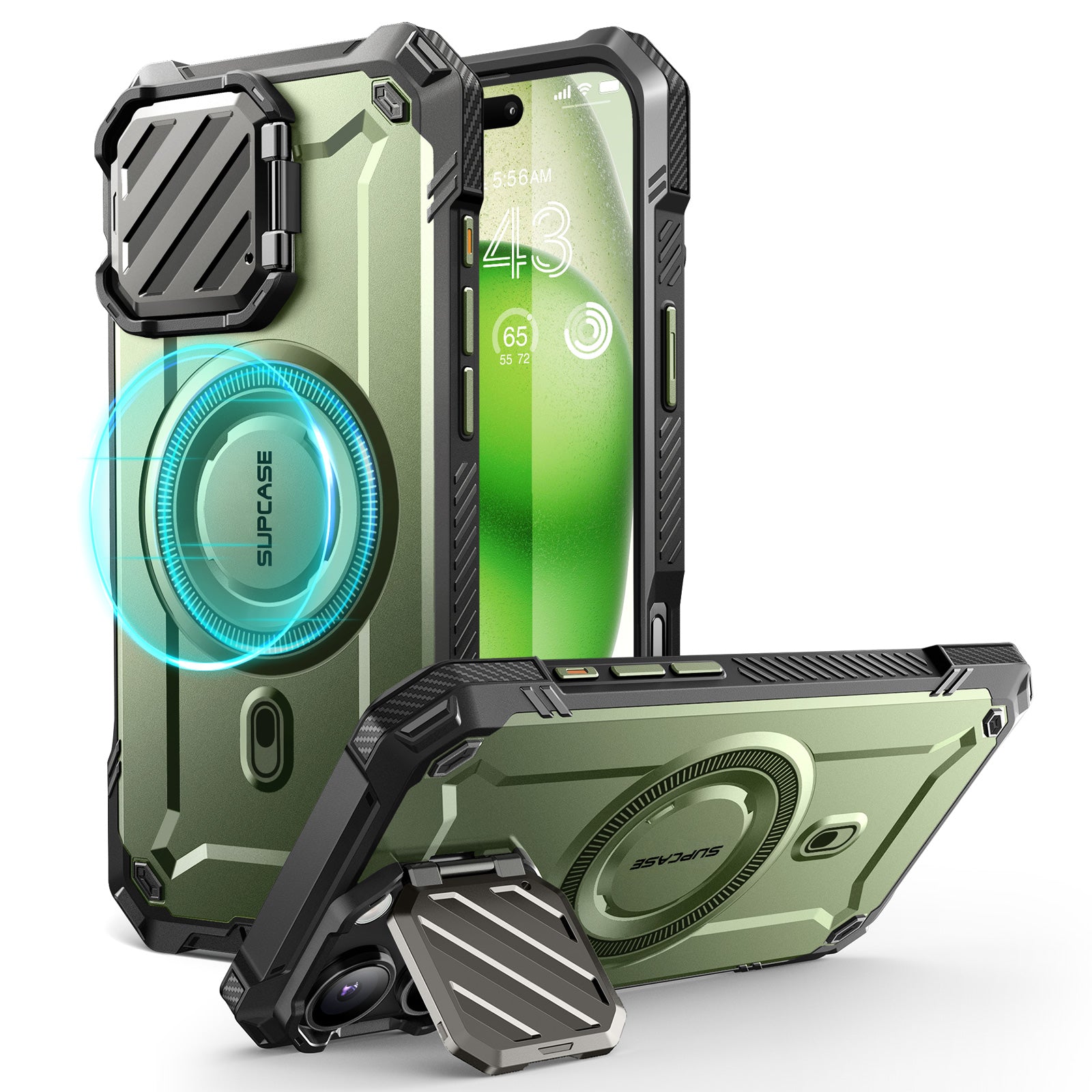 iPhone 16 Pro Max 6.9 Inch Unicorn Beetle MAG XT MagSafe Protective Case - Dark Green | Shockproof & Anti-Scratch Cover for Everyday Use, Travel & Outdoor Activities