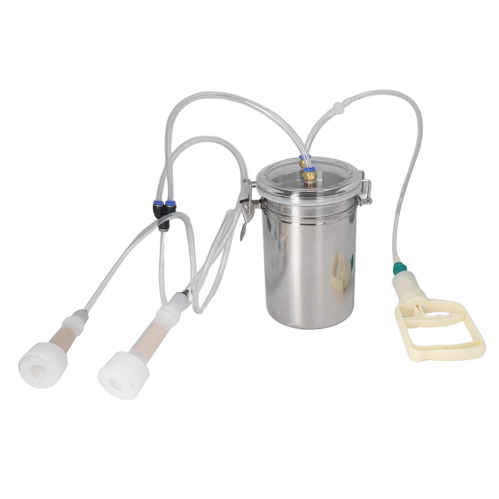 2L Manual Goat Milker Kit - Stainless Steel Portable Milking Machine for Farms & Livestock - Ideal for Dairy Goat Milking, Small Farms & Homestead Use