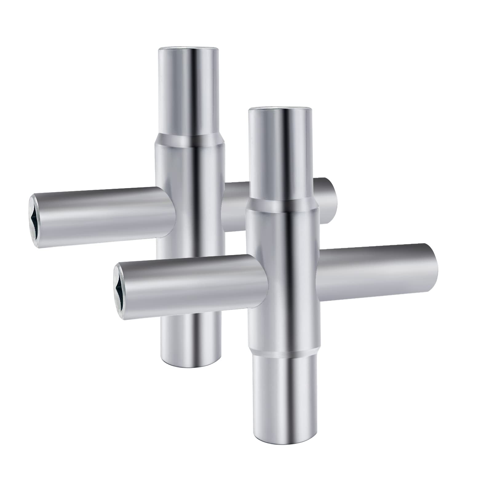 4-Way Sillcock Key - Heavy Duty Steel Cross Wrench for Water/Gas/Electric Meter Boxes - Universal Multi-Functional Tool for Plumbers & Electricians - Perfect for Utility Access, Emergency Repairs & Outdoor Maintenance