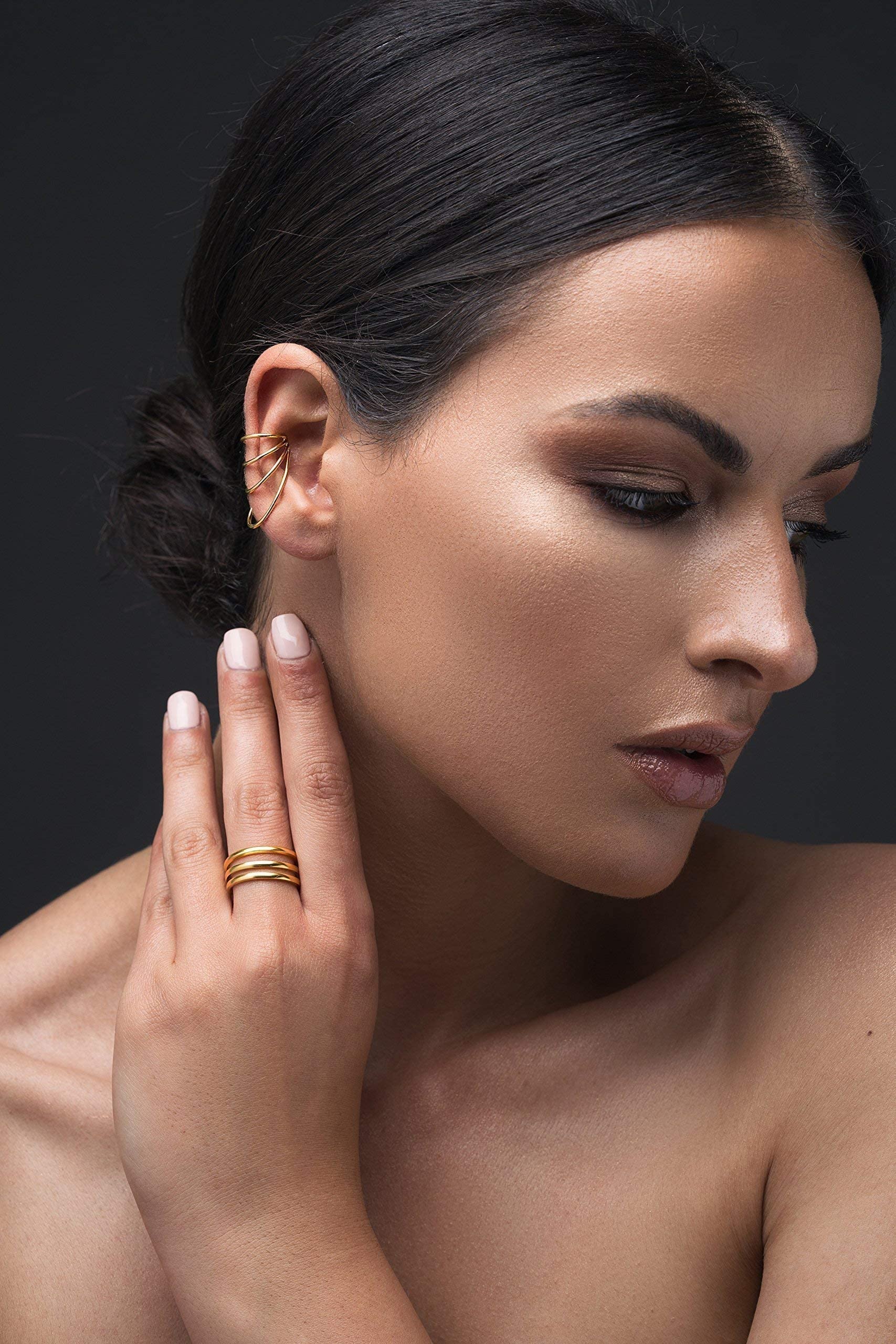 Handmade Stackable Rose Gold Rings - Minimalist Thin Band Rings for Women, Unique Gold Jewelry Gift for Her, Perfect for Layering, Stacking & Everyday Wear