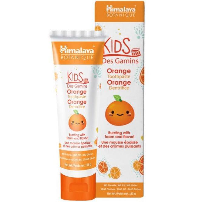 Himalaya Kids Toothpaste - Orange Flavor, 113g | Natural & Fluoride-Free Toothpaste for Children | Perfect for Daily Oral Care & Healthy Teeth