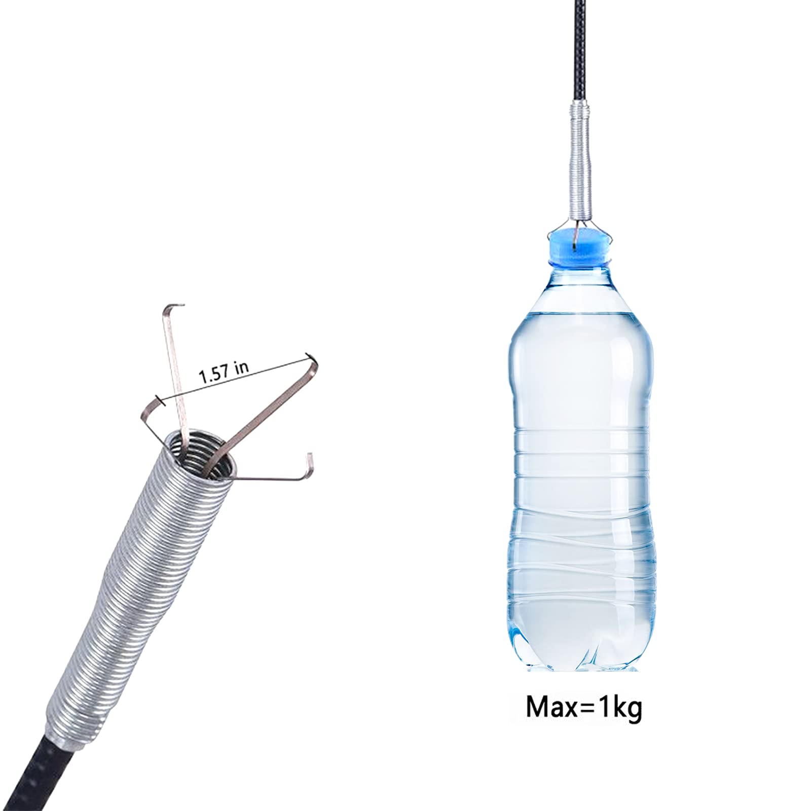 Flexible Toilet Snake Drain Clog Remover Tool - Spring Pipe Dredger for Hair Catcher & Grabber - Ideal for Kitchen Sink, Bathroom Tub & Toilet Drain Cleaning