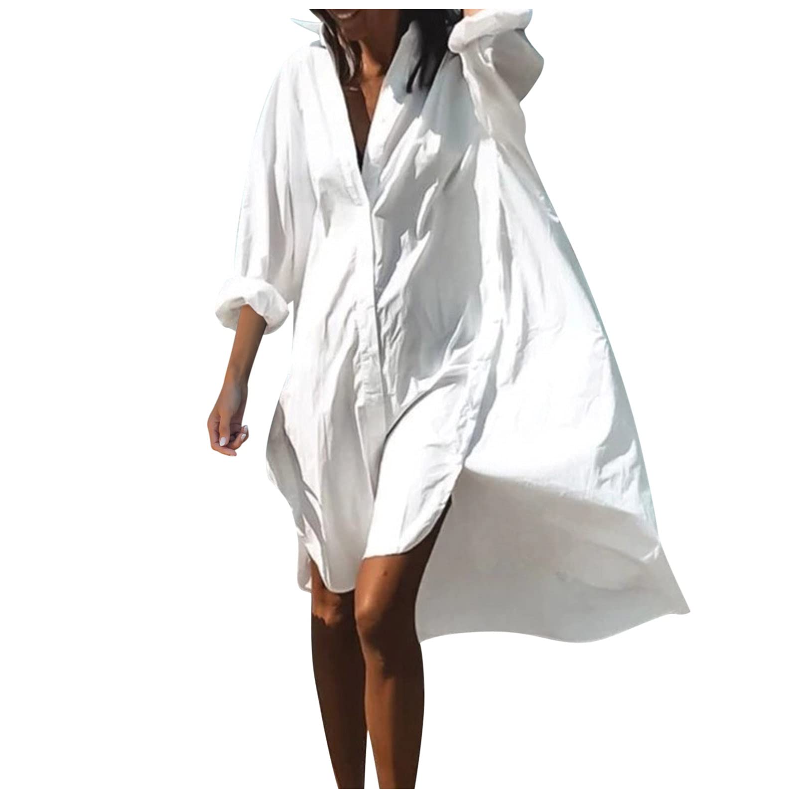 Women's Flowy Swing Dress - Beach Cover Up, Bikini Skirt & Summer Swimwear - Lightweight Fall Sweater Dress for Vacations, Pool Parties & Casual Outings