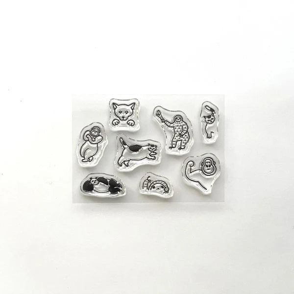 Mizushima JIZAI Clear Stamp LOG Techo Moriage 02 - Premium Japanese Stamps for Scrapbooking, Journaling, and Card Making