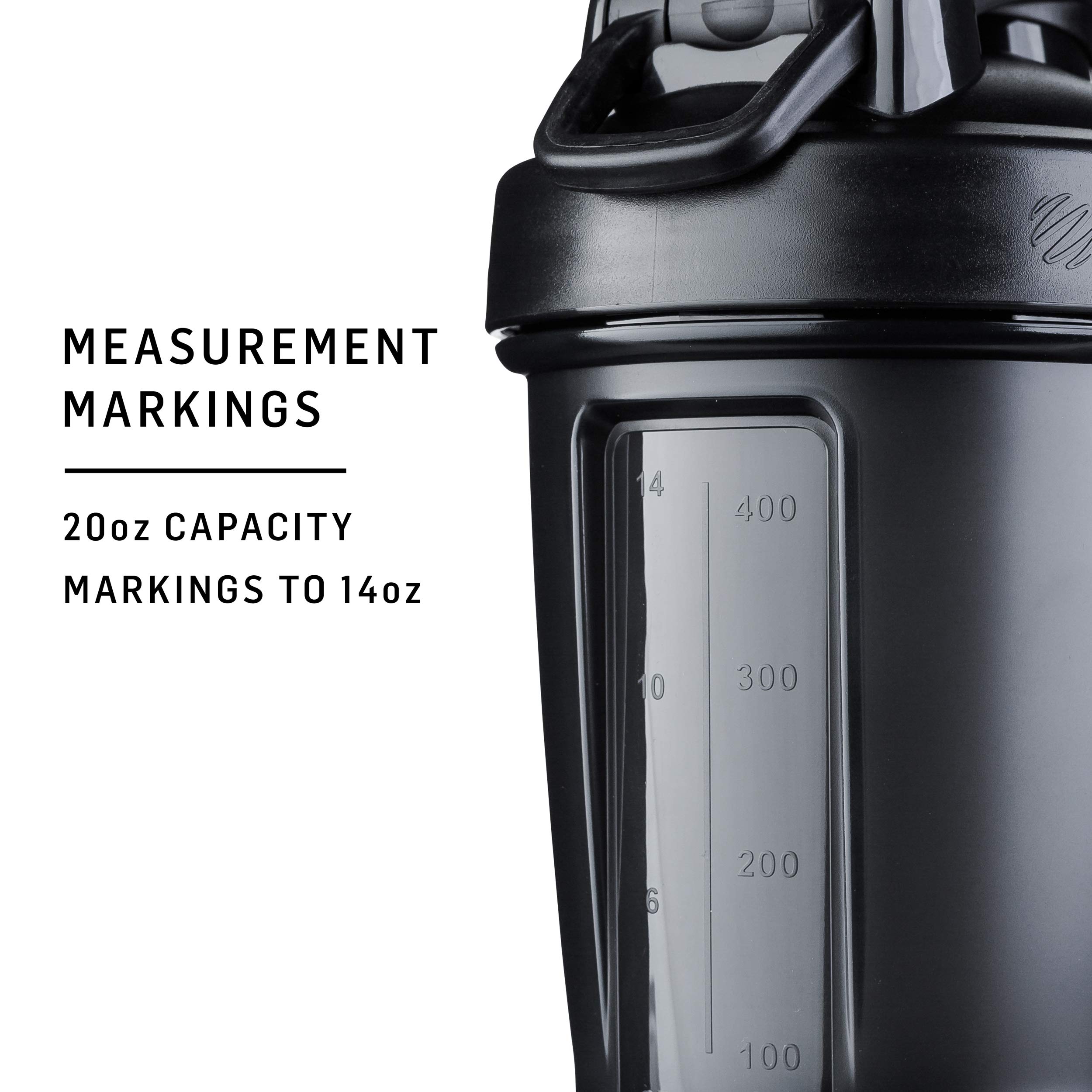BlenderBottle Classic V2 20oz Protein Shaker Bottle - Clear/Black (15 Pack) - Perfect for Gym, Workouts & Post-Workout Nutrition